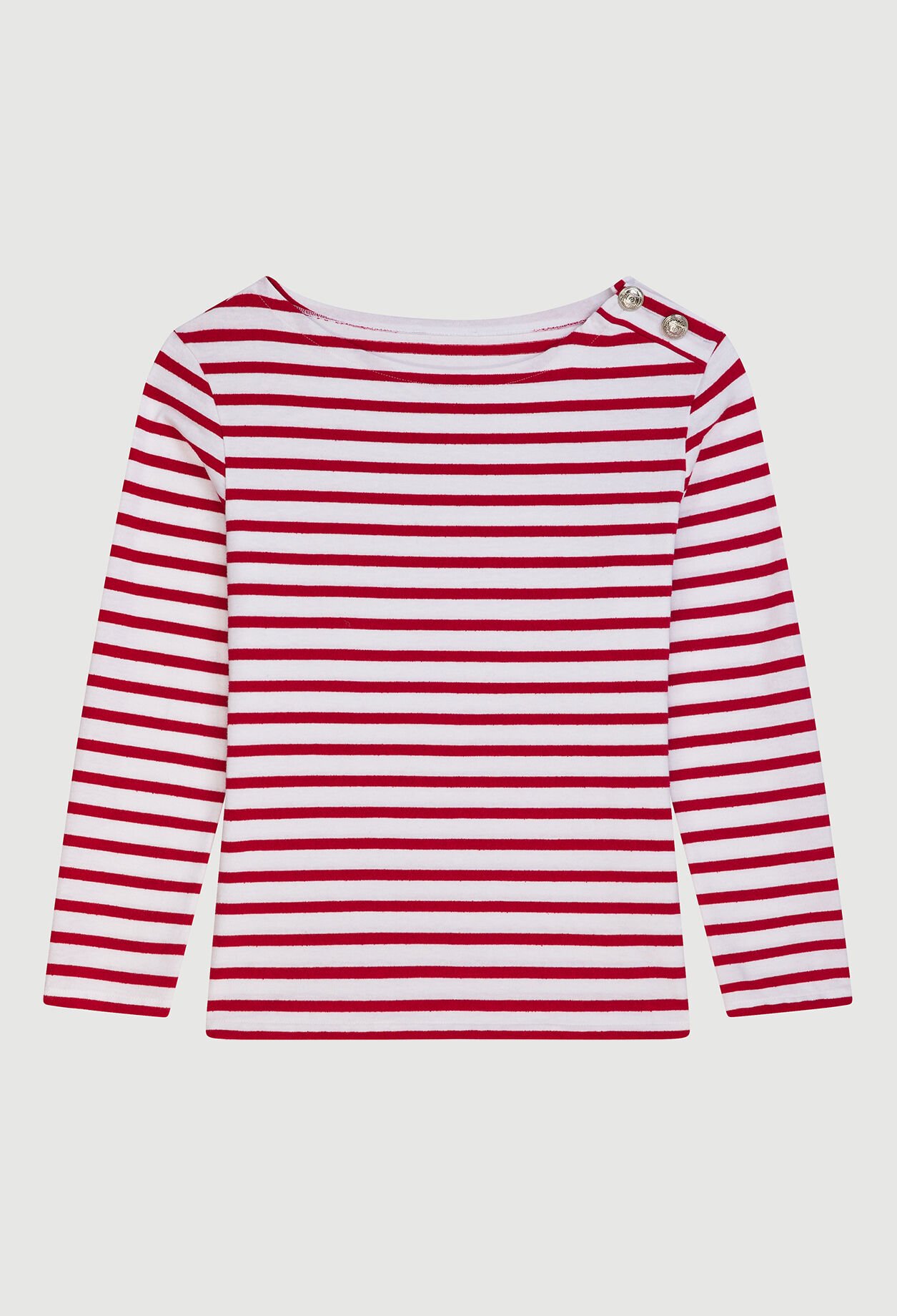T-Shirt mit roten Streifen