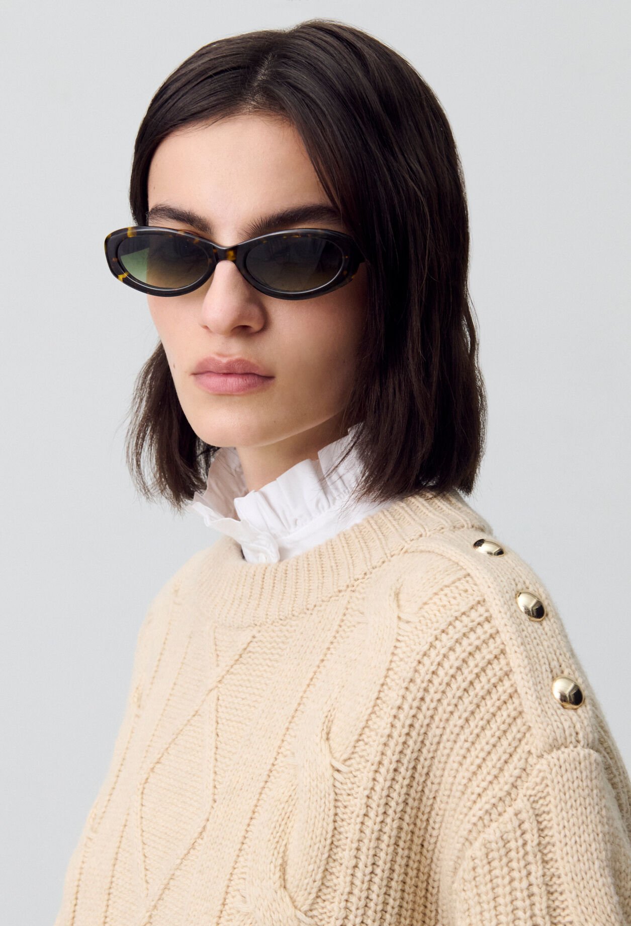 Weit geschnittener, dicker Pullover