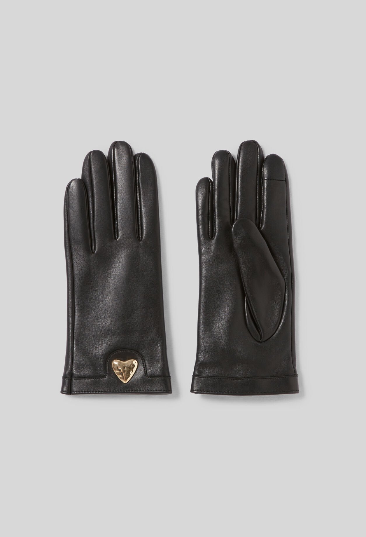 Lederhandschuhe mit goldenem Herz