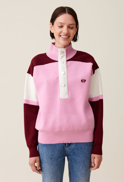 Sweatshirt Truckerkreuz-Kragen