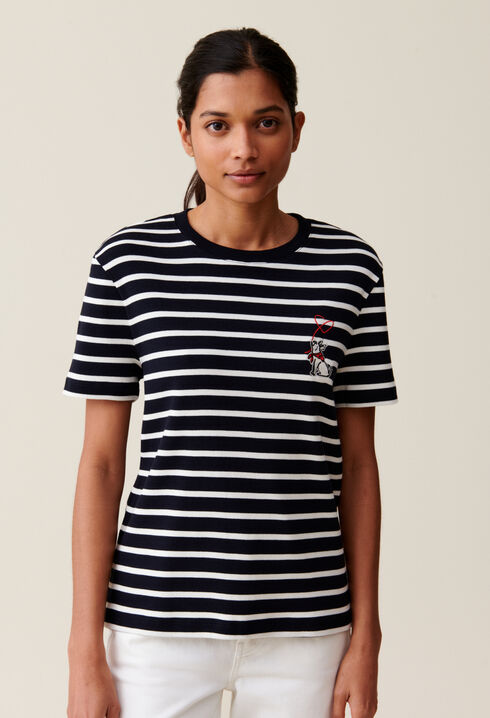 Marinière-T-Shirt Stickerei Jean Toto
