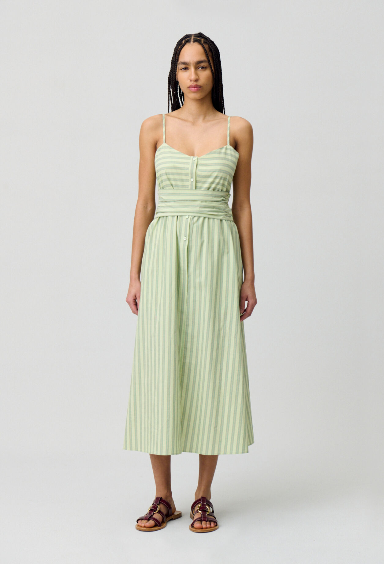 Langes Trägerkleid