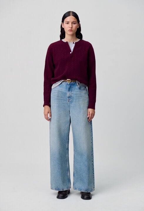 Tunisischer Kragenpullover