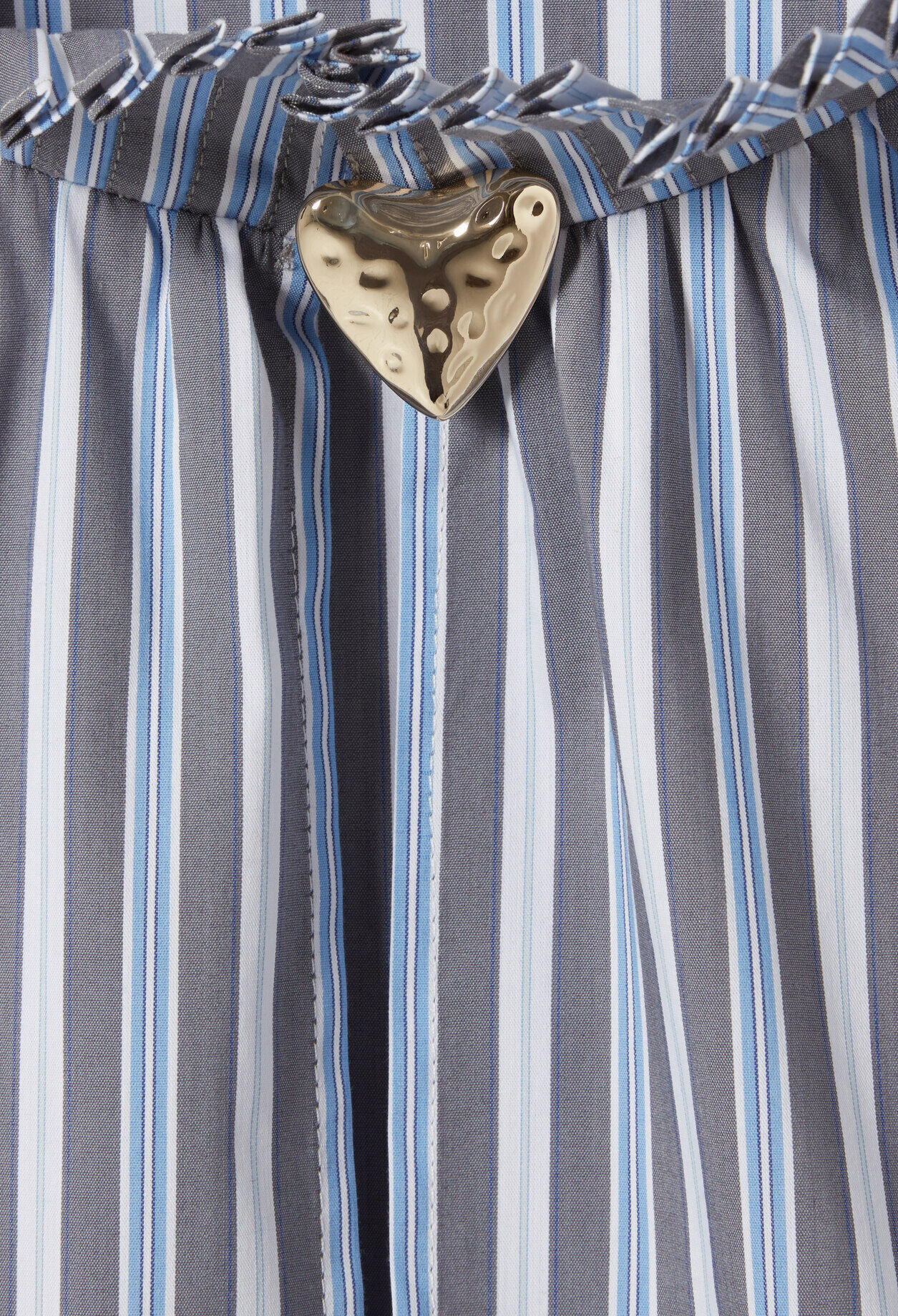 Gestreifte Bluse mit Kragen