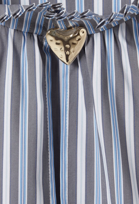 Gestreifte Bluse mit Kragen
