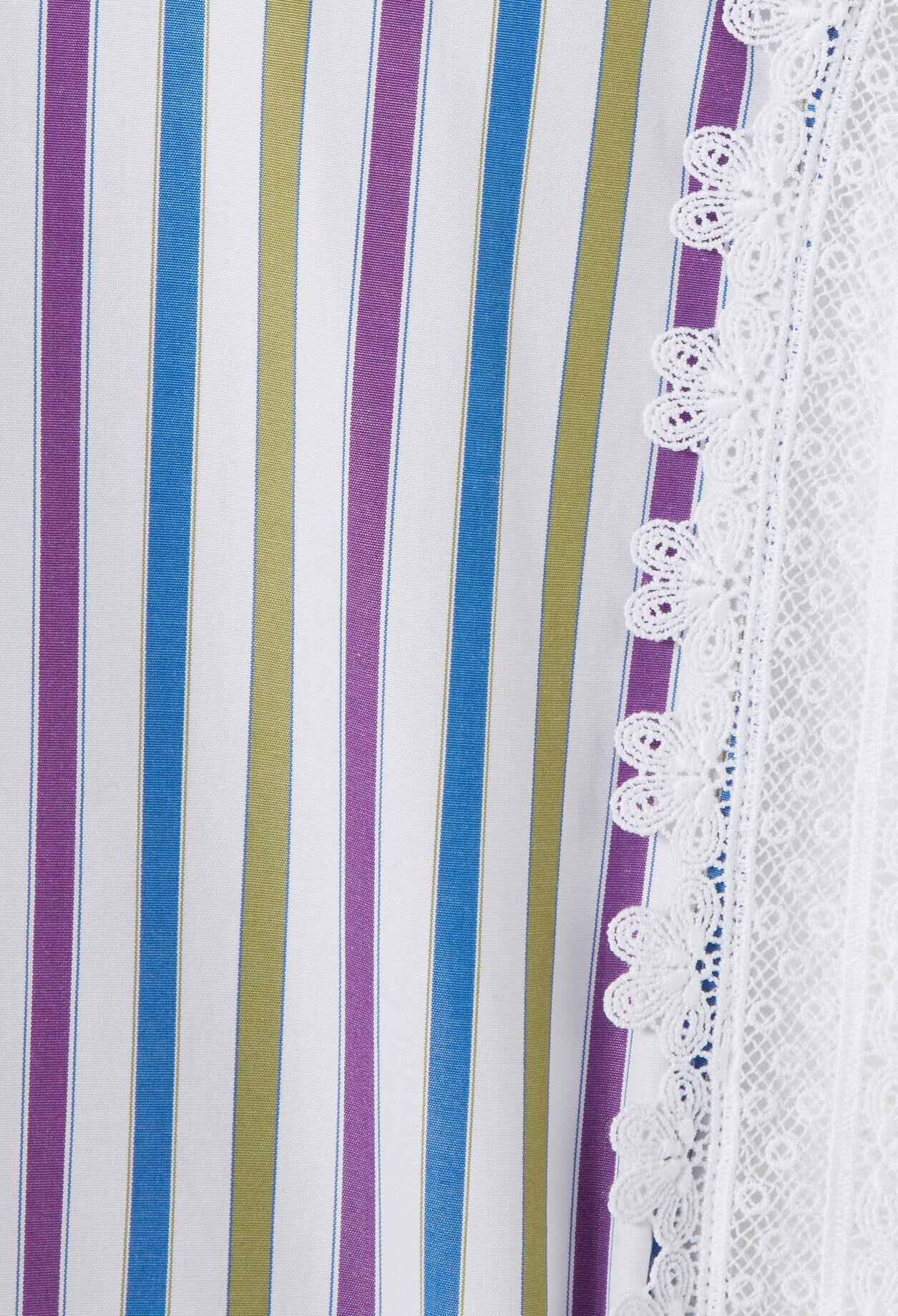 Gestreifte Bluse mit Spitze