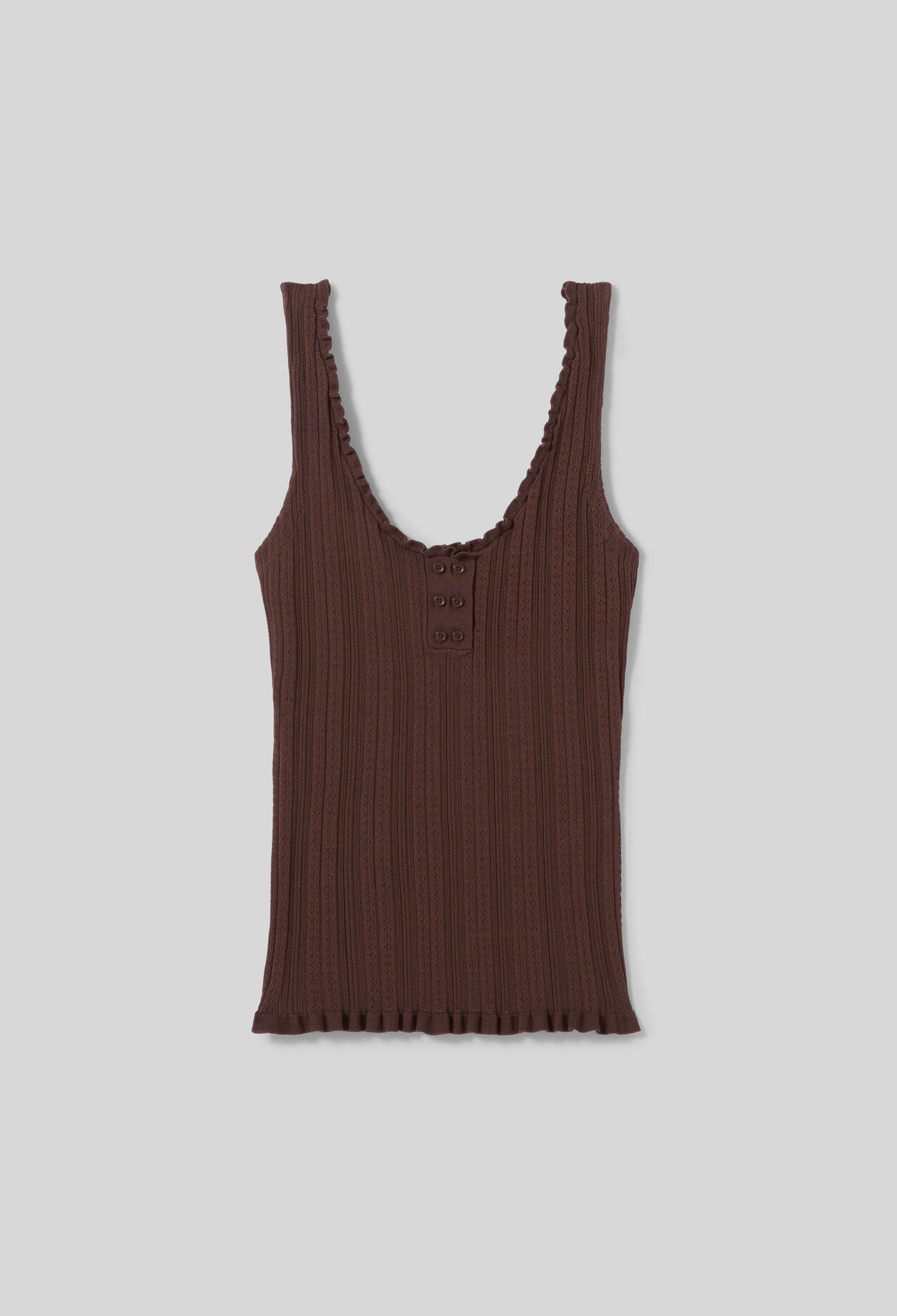 Pointelle-Stricktop mit Volant