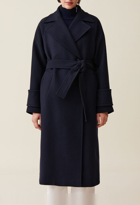 Wollmantel im Trenchcoat-Stil
