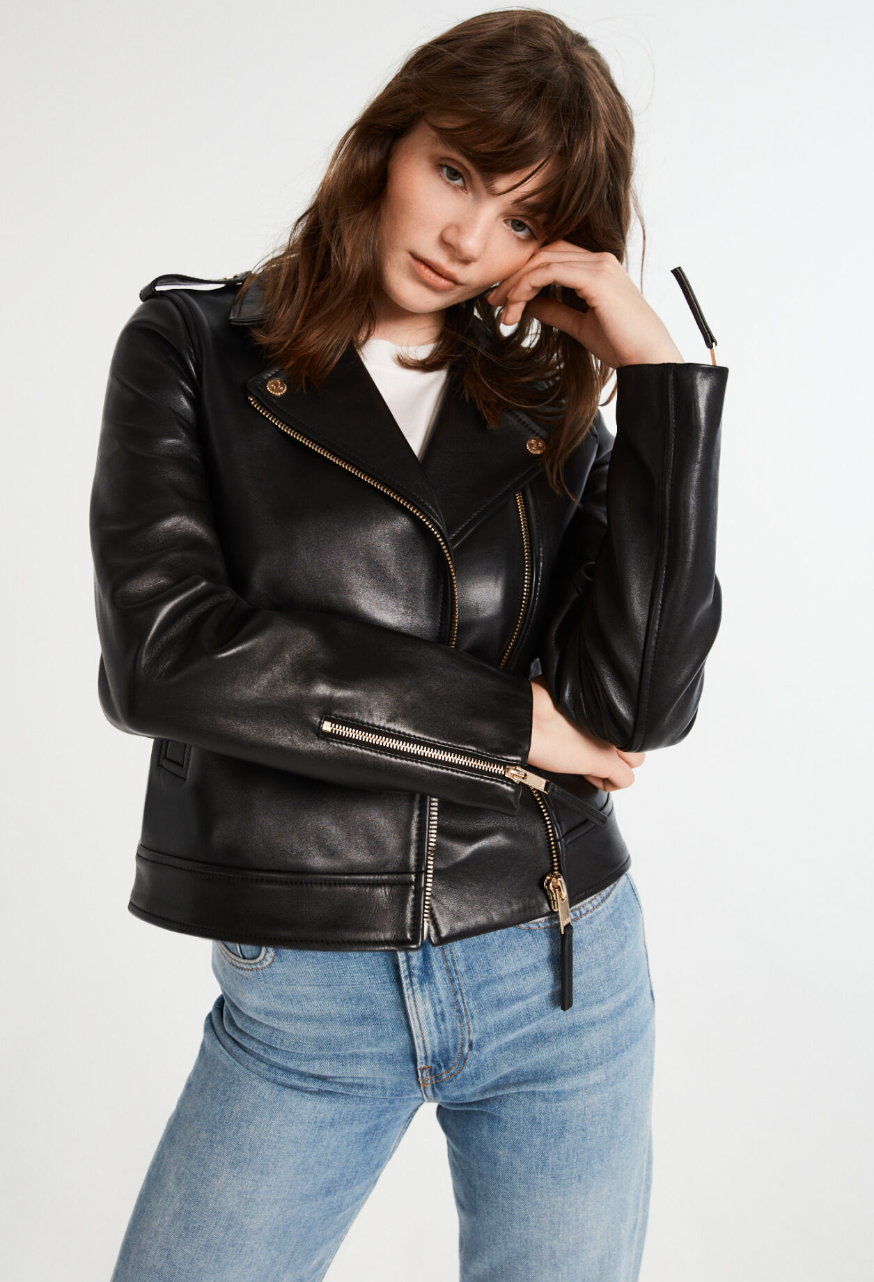 Jacke aus Leder
