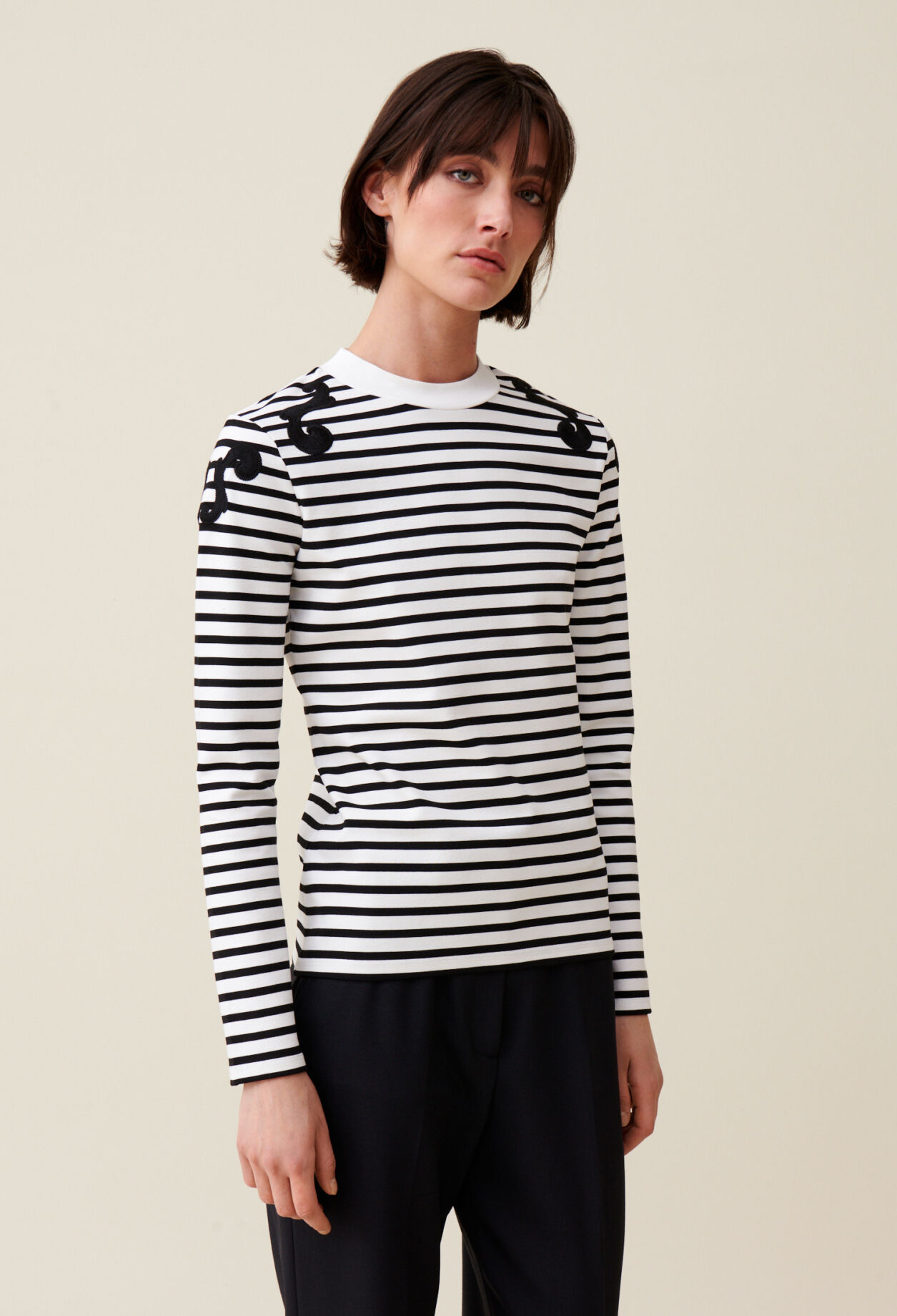 Ecru matrosenshirt Viskose
