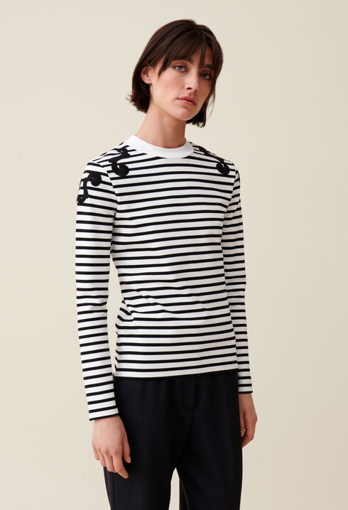 Ecru matrosenshirt Viskose