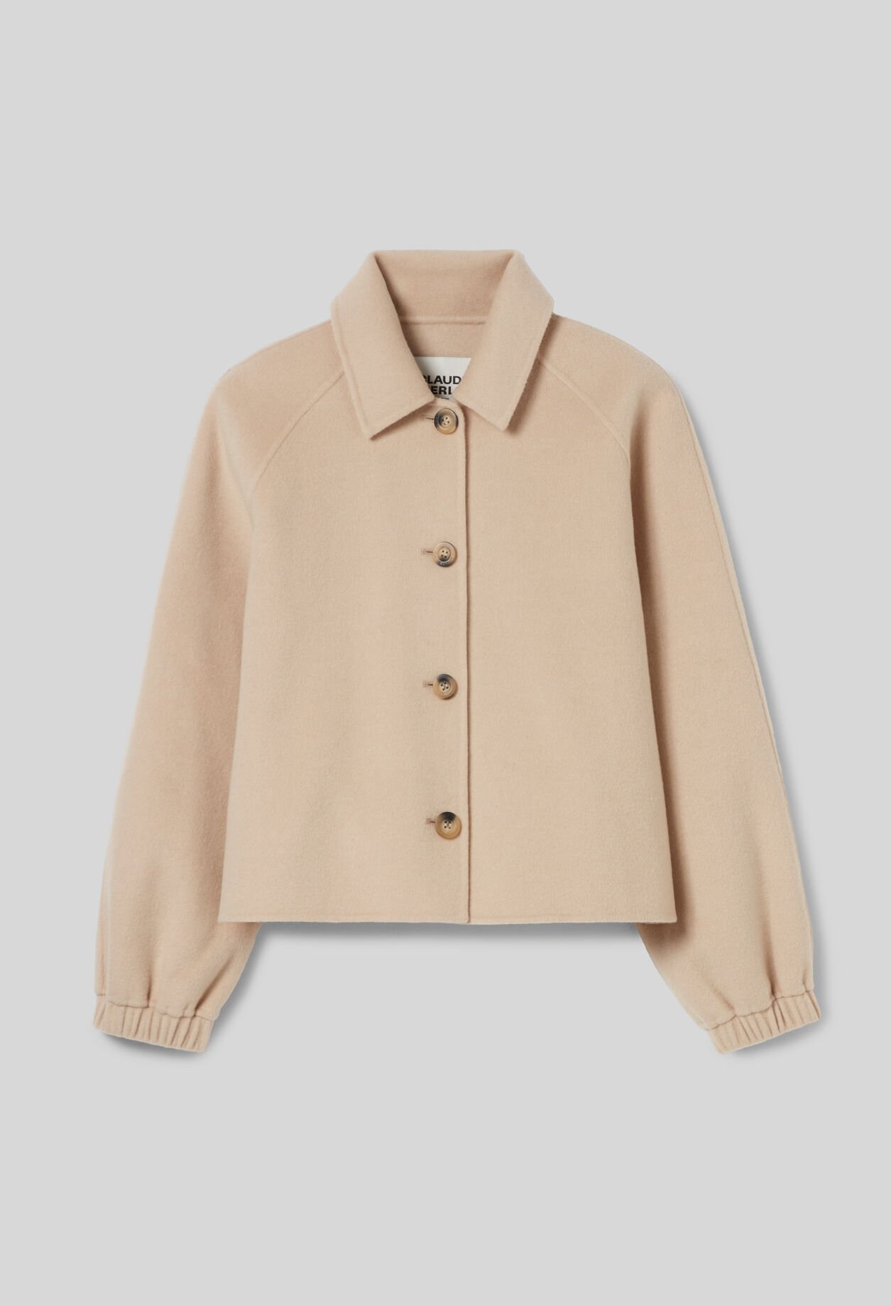 Kurze Jacke mit Hemdkragen