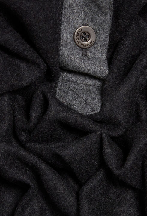 Weite Bluse in Dunkelgrau