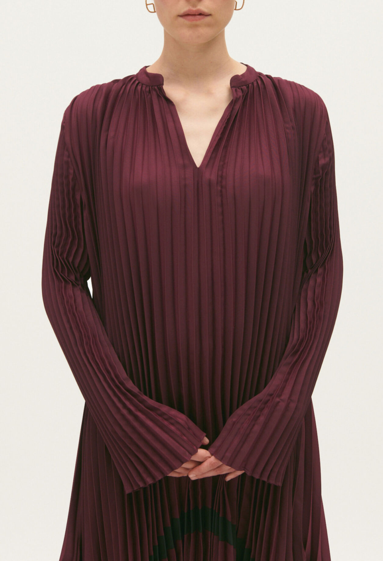 Plissiertes Midikleid