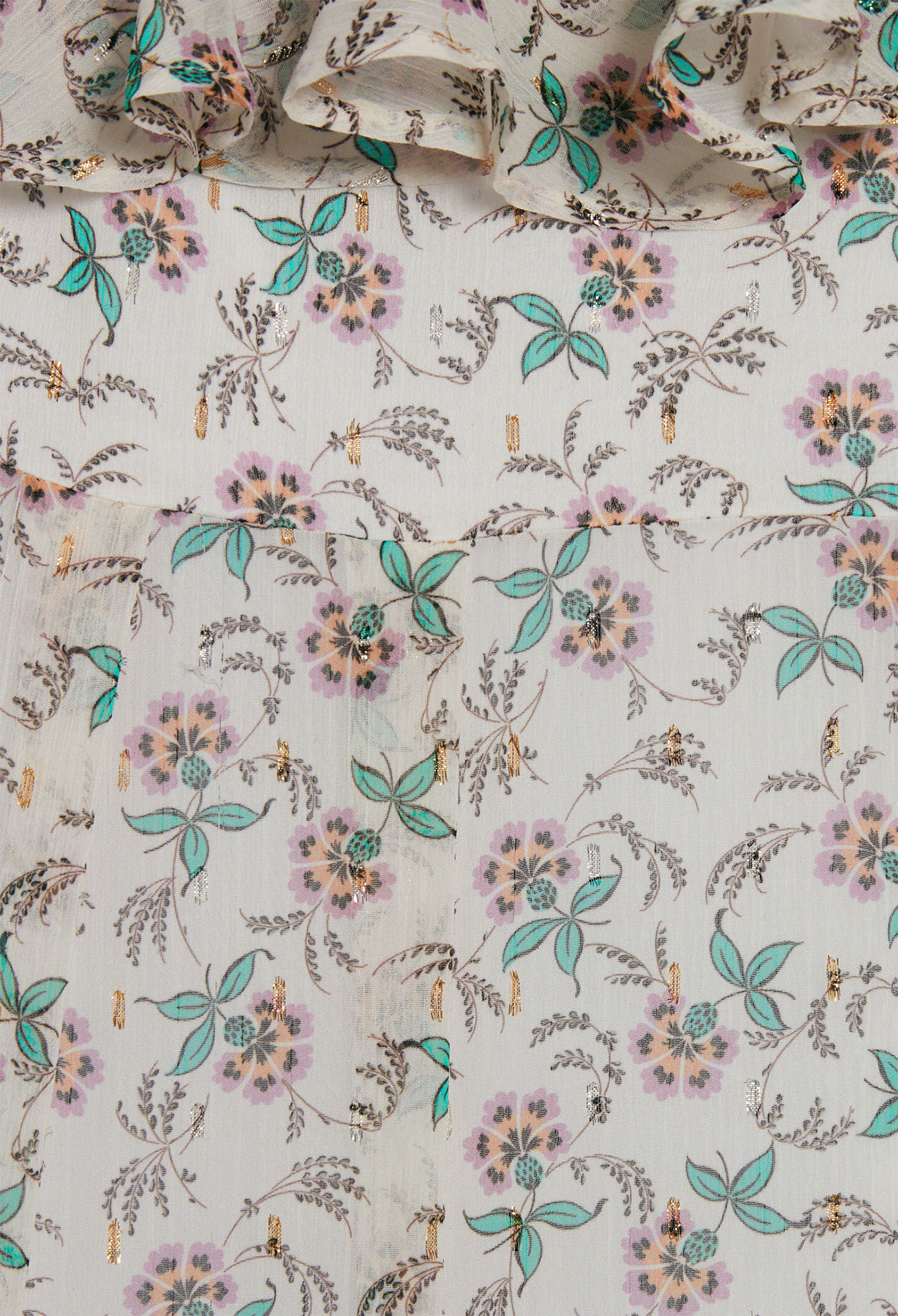 Asymmetrisches Kleid mit Volants