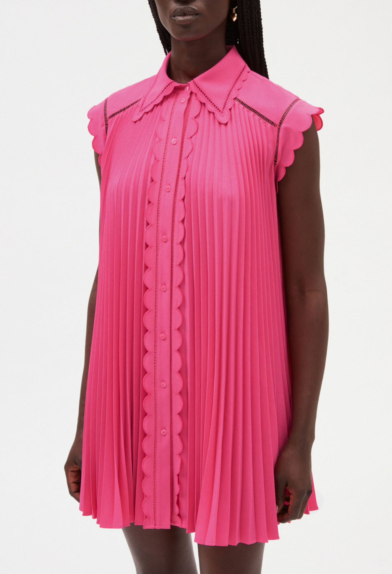 Kurzes plissiertes Kleid