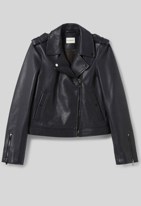 Jacke aus genarbtem Leder 