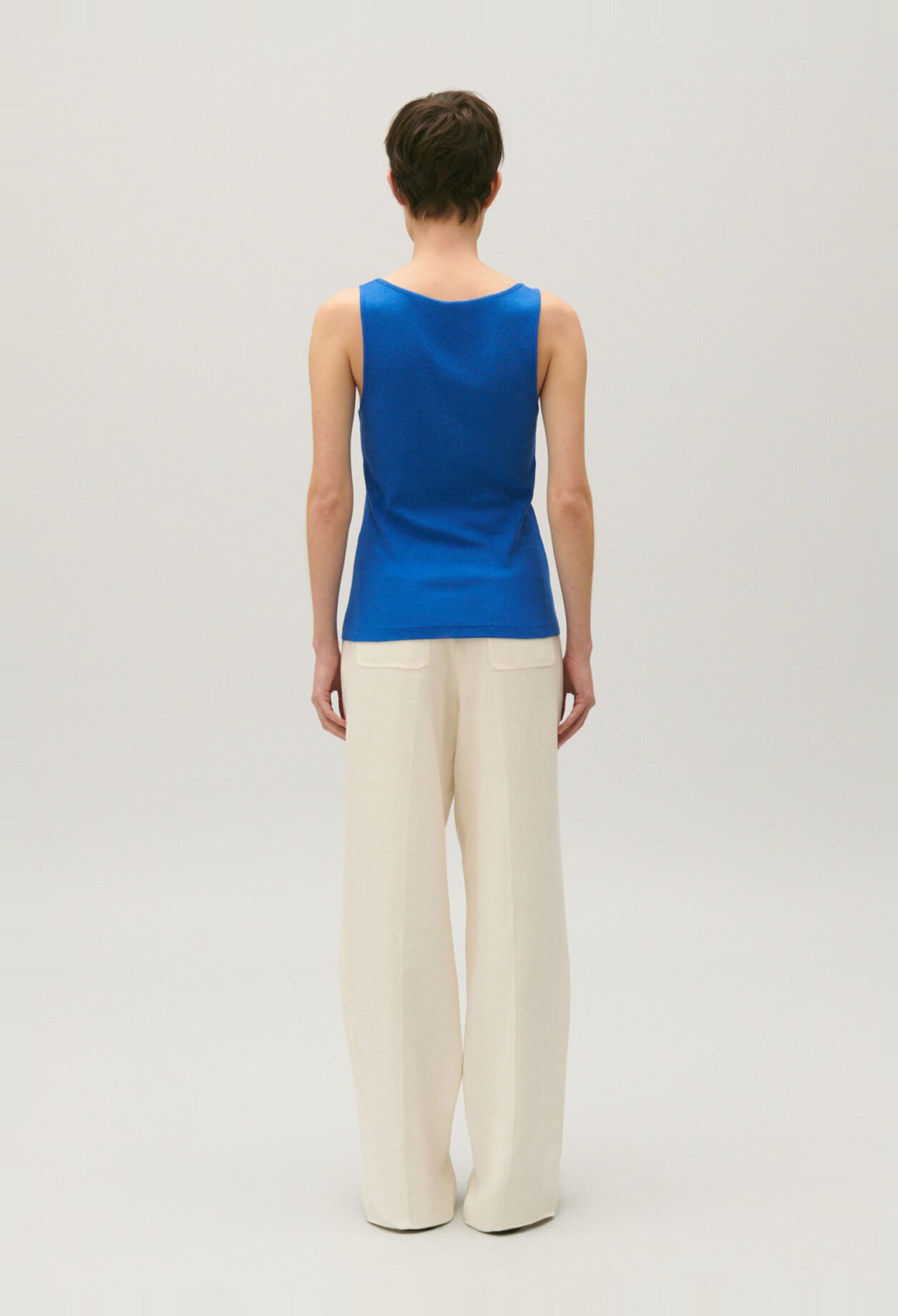 Geknöpftes Tanktop, blau