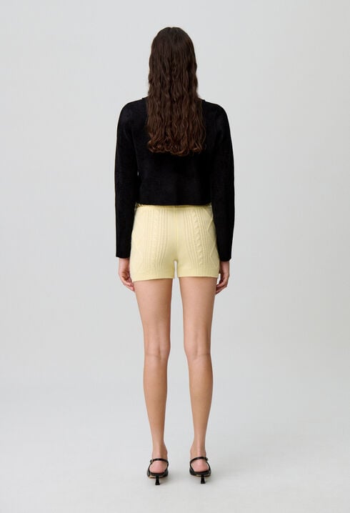 Cardigan aus Veloursstrick