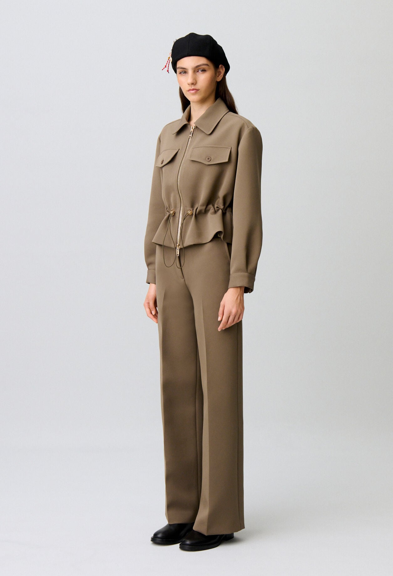 Jacke mit Sch&ouml;&szlig;chen, Goldblumen