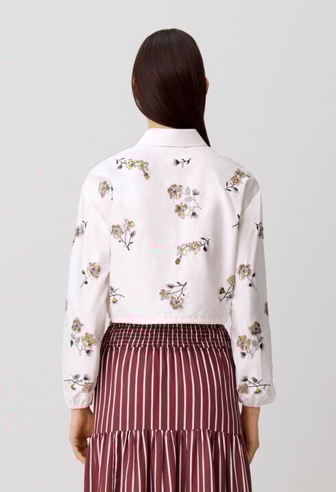 Hemd mit Blumen und Pailletten