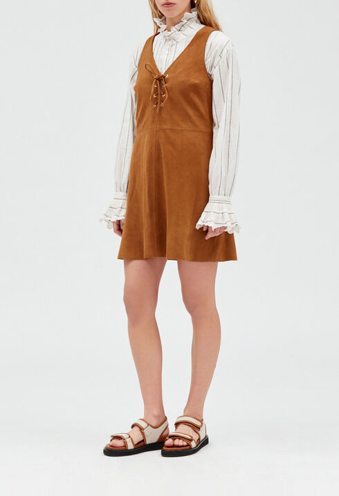 Veloursleder-Kleid