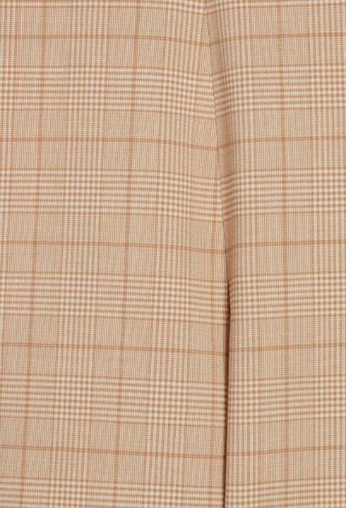 Trapez-Rock mit Karomuster in Beige