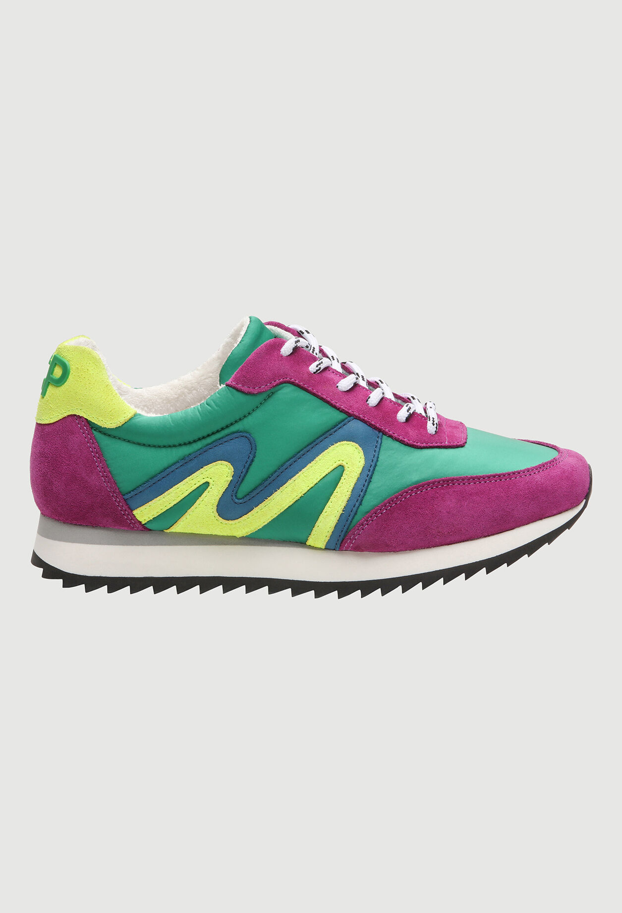 Farbige Sneakers aus Leder