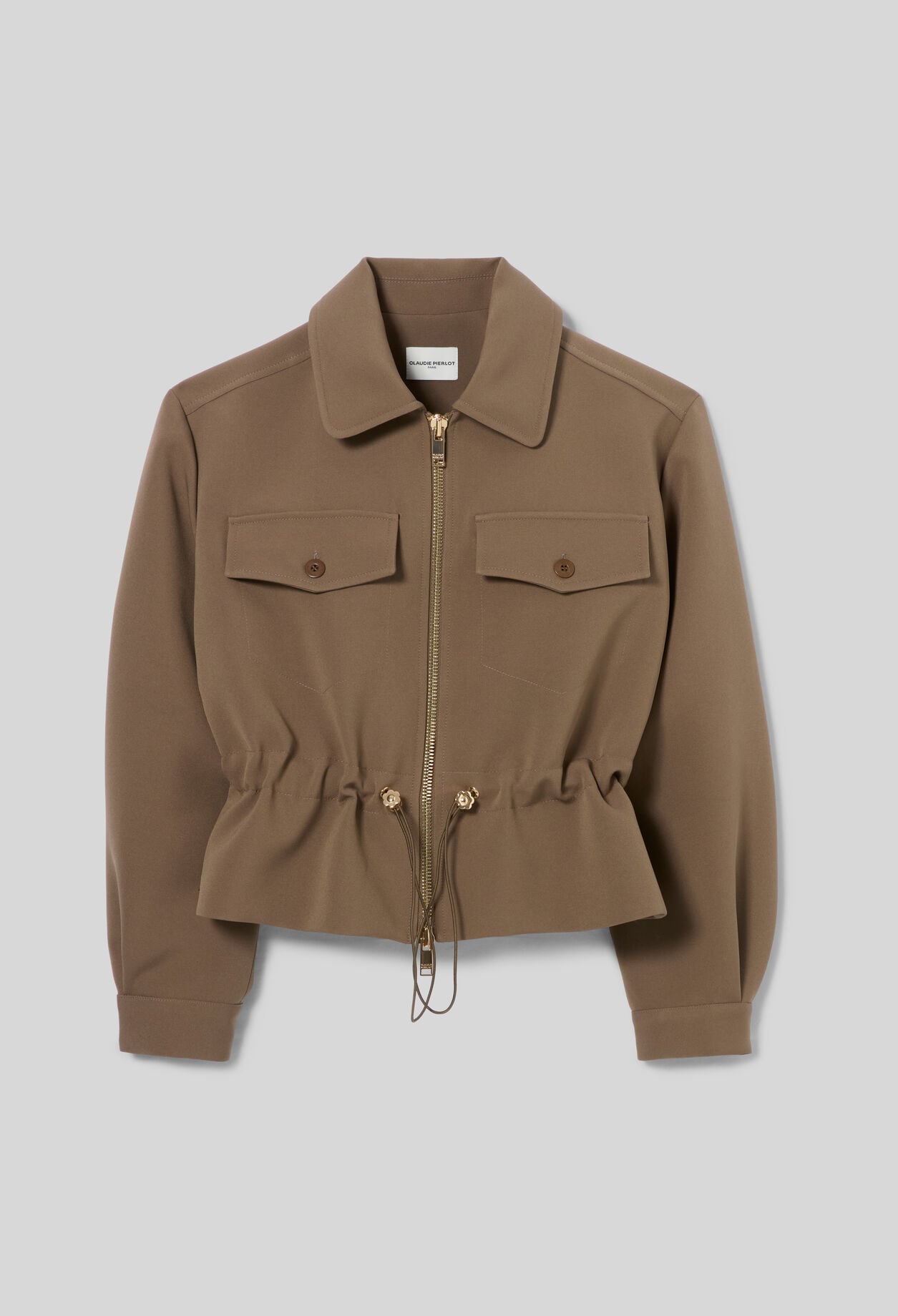 Jacke mit Sch&ouml;&szlig;chen, Goldblumen