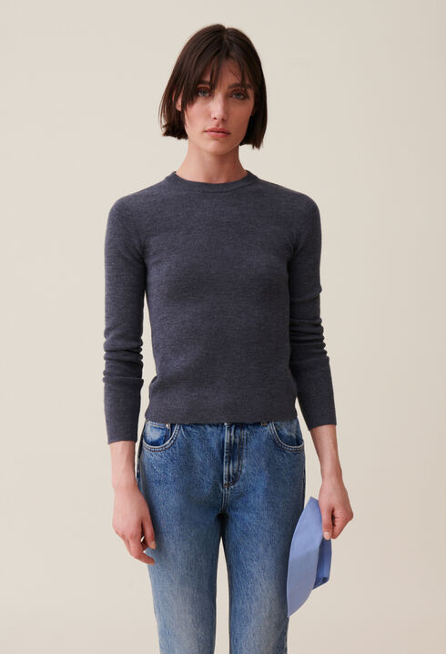 Pullover mit abnehmbarem Kragen