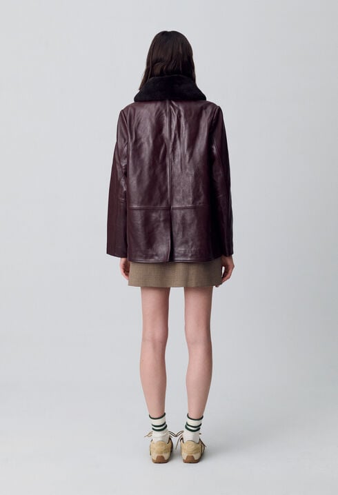 Weite Lederjacke