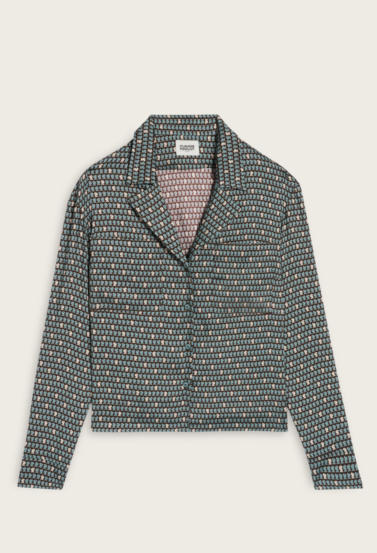 Fließende Hemdbluse mit Print