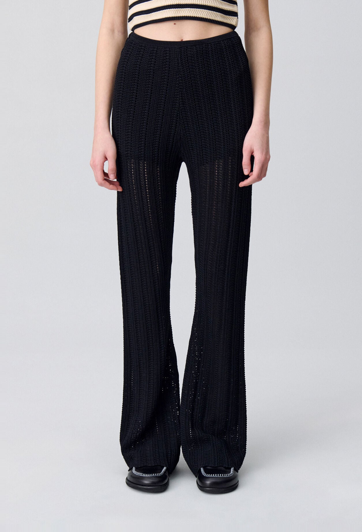 Crochet-Hose mit flie&szlig;endem Schnitt
