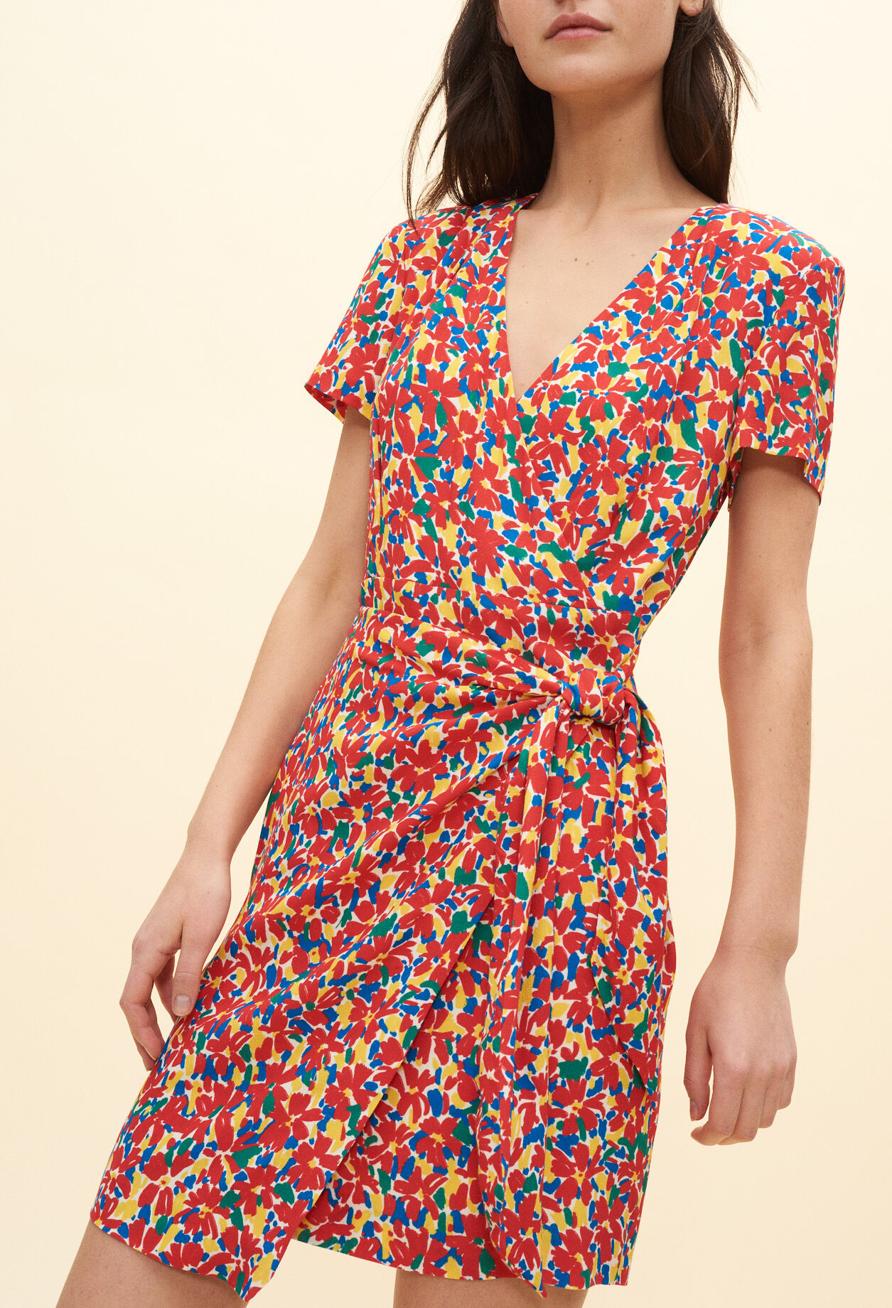 Bedrucktes Wickelkleid