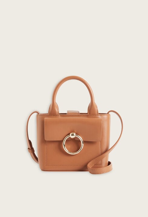 Mini-Ledertasche Anouck Karamell