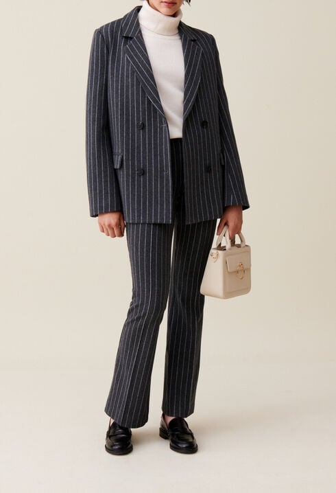 Oversized gestreifter Blazer