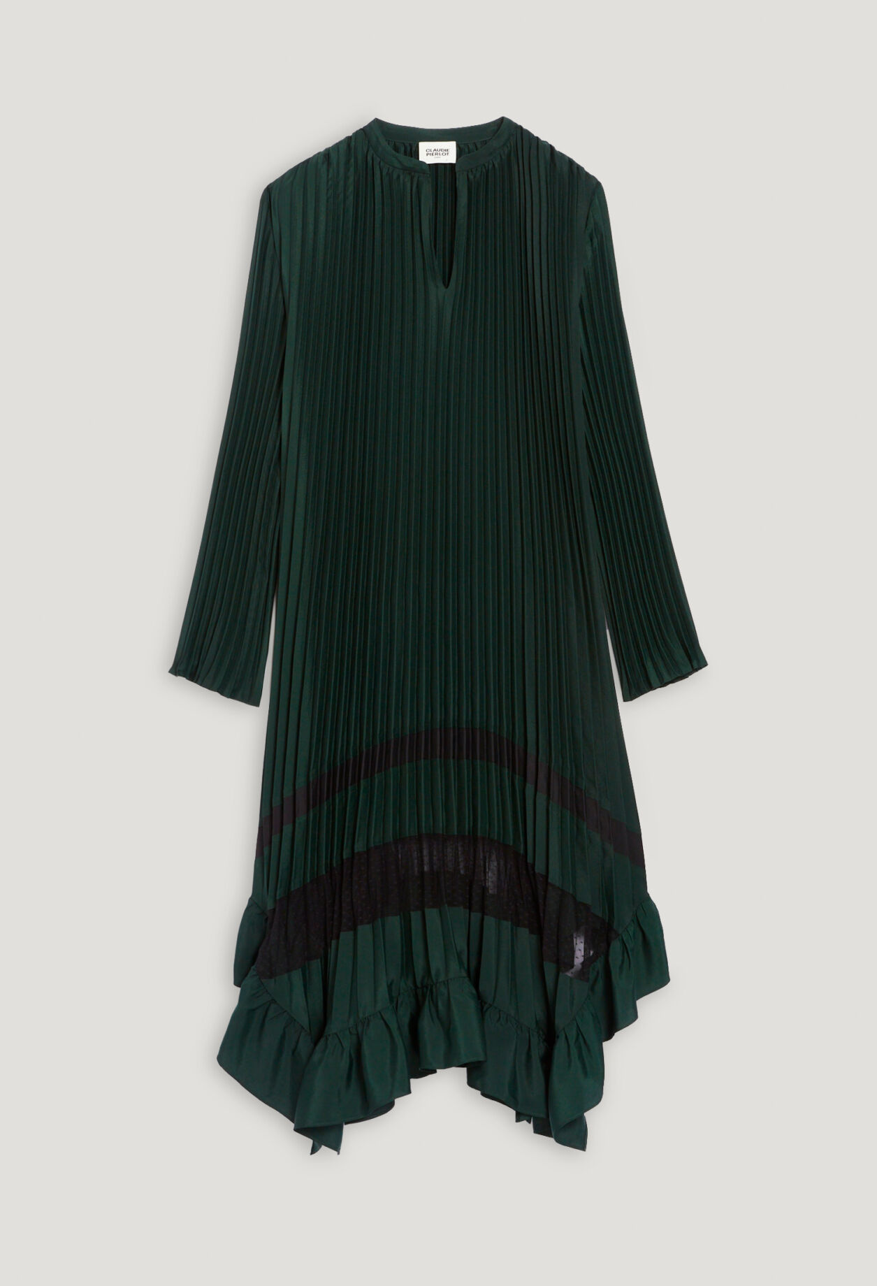 Plissiertes Midikleid