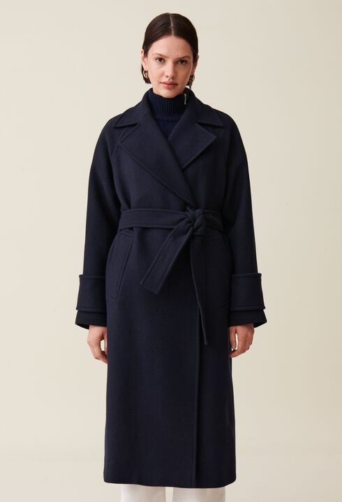 Wollmantel im Trenchcoat-Stil