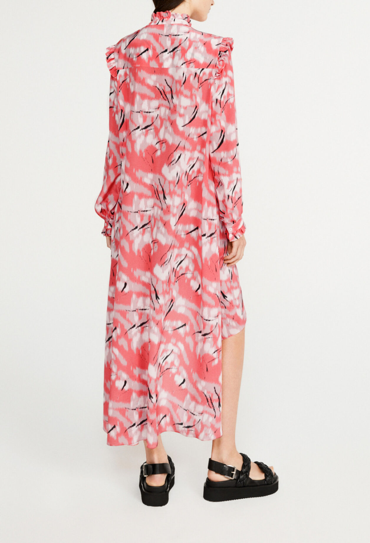Langes Kleid aus Seide