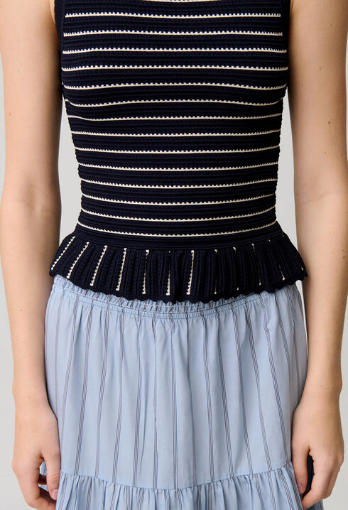 Gestreiftes Stricktop