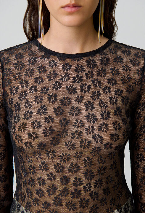 Transparentes Spitzen-Top