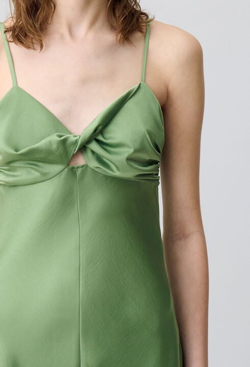 Langes Satin-Kleid