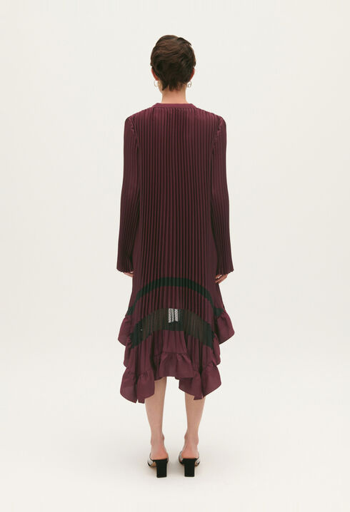 Plissiertes Midikleid