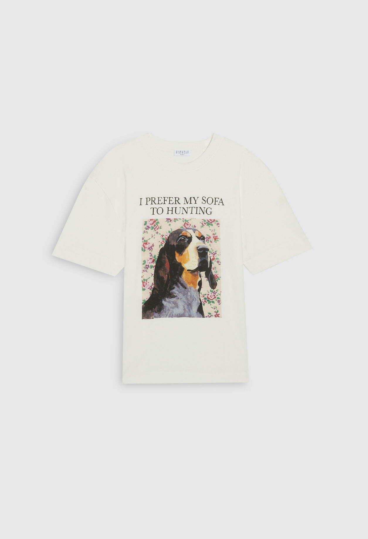 Weißes T-Shirt mit geradem Schnitt