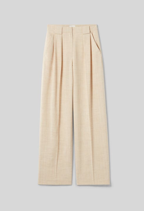 Weite Hose mit hoher Taille
