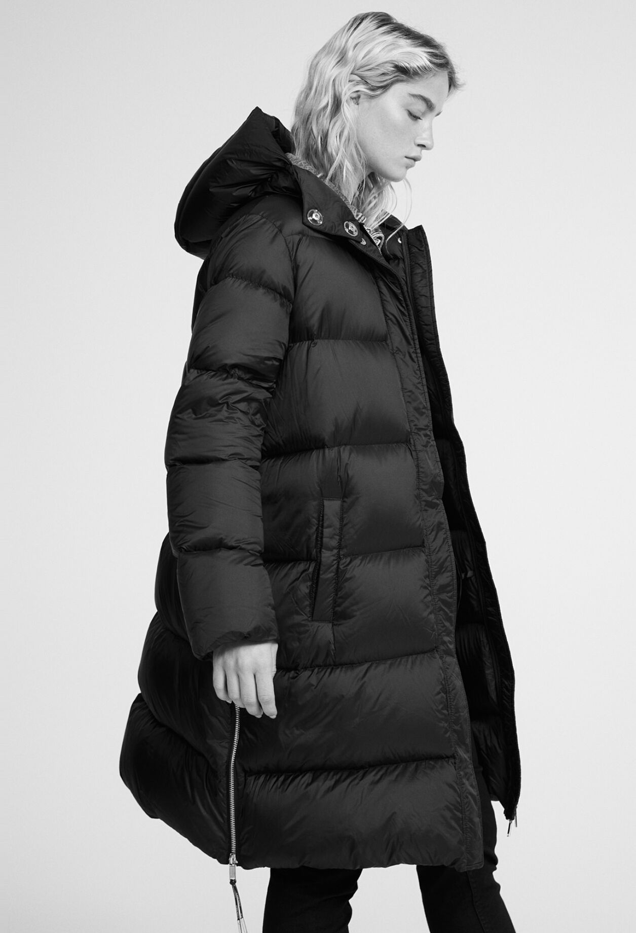 Schwarze Steppjacke