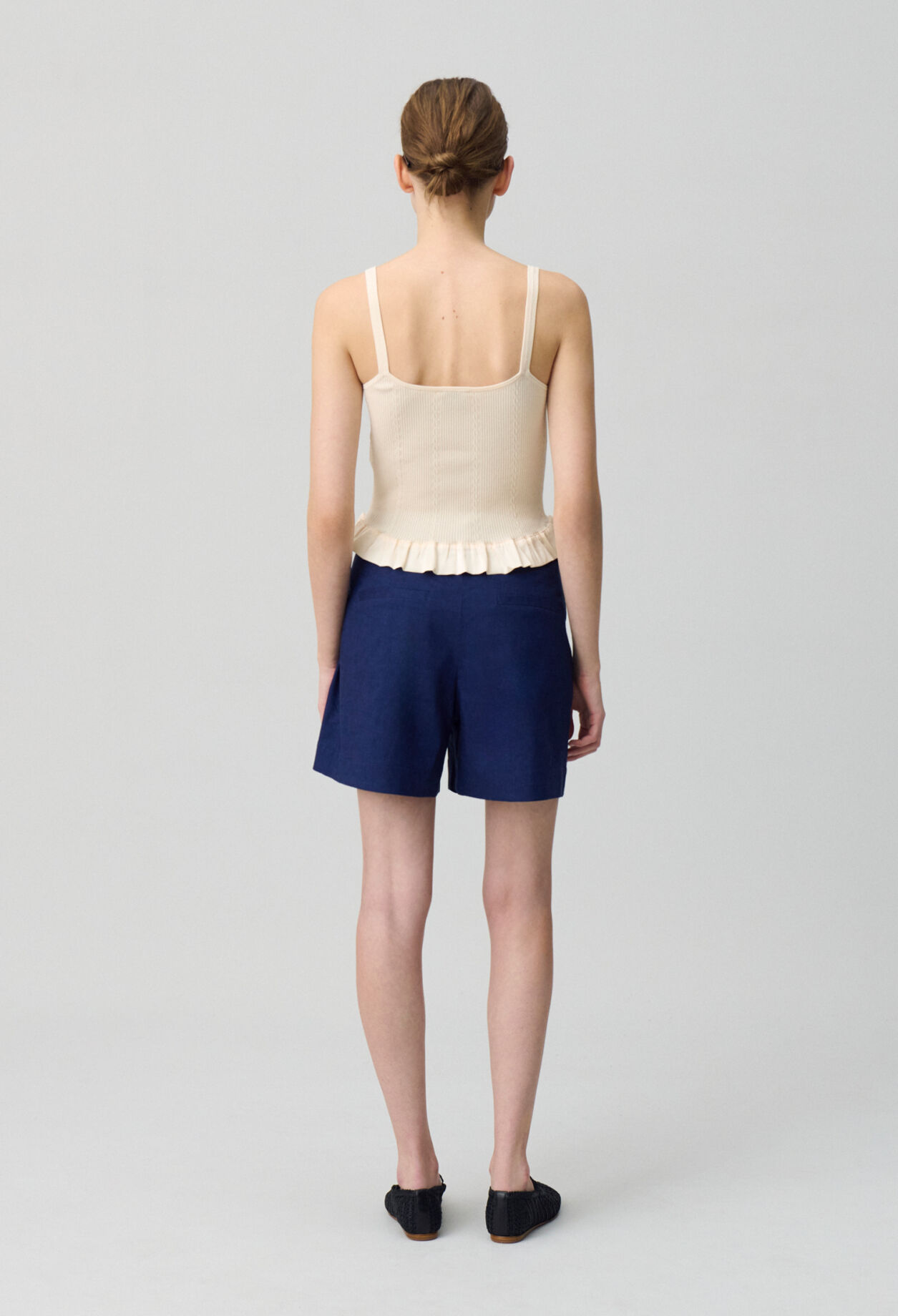 Satin-Top mit Rüschen