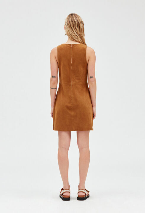 Veloursleder-Kleid