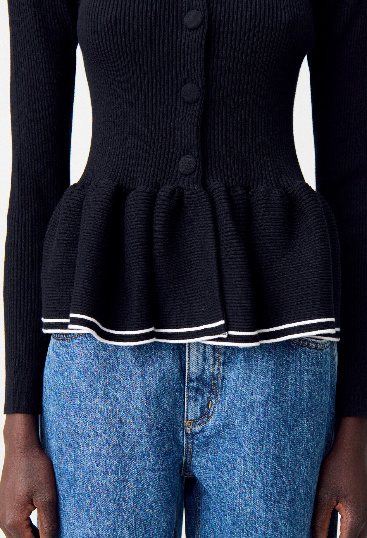 Taillierter Strick-Cardigan