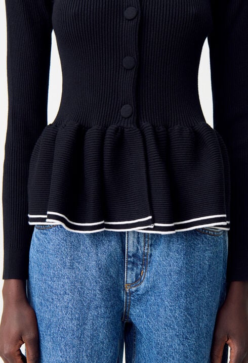 Taillierter Strick-Cardigan